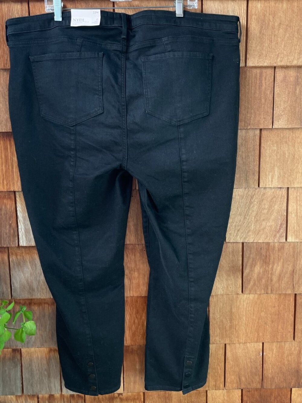 NWT NYDJ Sheri Slim Black Denim Stretch Crop Jeans in Women's 22W - Picture 8 of 16